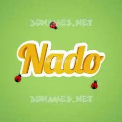 nado in Ladybugs style - 3D name wallpaper