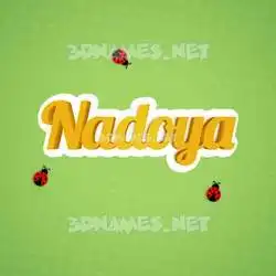 nadoya in Ladybugs style - 3D name wallpaper