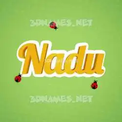 nadu in Ladybugs style - 3D name wallpaper