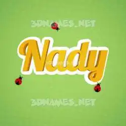 nady in Ladybugs style - 3D name wallpaper