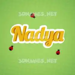 nadya in Ladybugs style - 3D name wallpaper