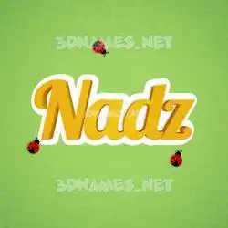 nadz in Ladybugs style - 3D name wallpaper