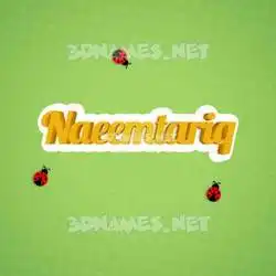 naeemtariq in Ladybugs style - 3D name wallpaper