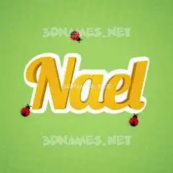 nael in Ladybugs style - 3D name wallpaper