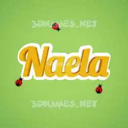 naela in Ladybugs style - 3D name wallpaper