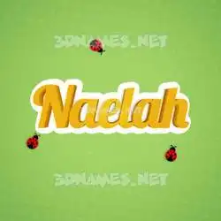 naelah in Ladybugs style - 3D name wallpaper