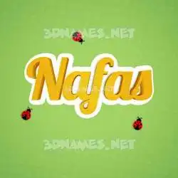 nafas in Ladybugs style - 3D name wallpaper