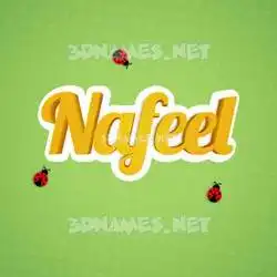 nafeel in Ladybugs style - 3D name wallpaper