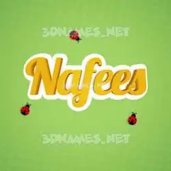 nafees in Ladybugs style - 3D name wallpaper