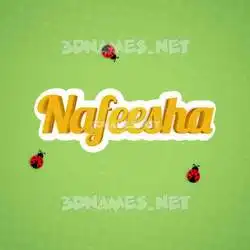 nafeesha in Ladybugs style - 3D name wallpaper
