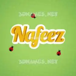 nafeez in Ladybugs style - 3D name wallpaper