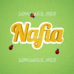 nafia in Ladybugs style - 3D name wallpaper