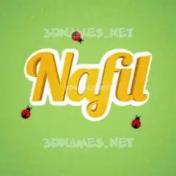 nafil in Ladybugs style - 3D name wallpaper