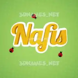 nafis in Ladybugs style - 3D name wallpaper