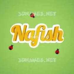 nafish in Ladybugs style - 3D name wallpaper