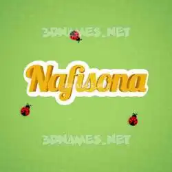 nafisona in Ladybugs style - 3D name wallpaper