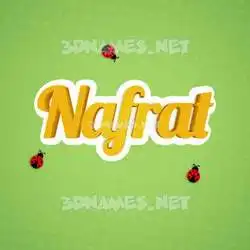 nafrat in Ladybugs style - 3D name wallpaper