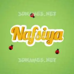 nafsiya in Ladybugs style - 3D name wallpaper