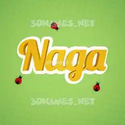 naga in Ladybugs style - 3D name wallpaper