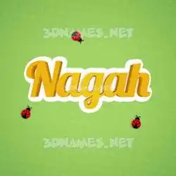 nagah in Ladybugs style - 3D name wallpaper
