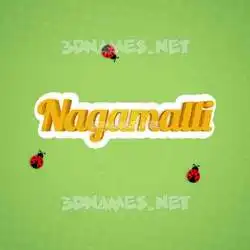 nagamalli in Ladybugs style - 3D name wallpaper