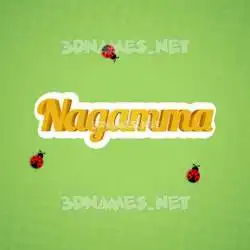 nagamma in Ladybugs style - 3D name wallpaper