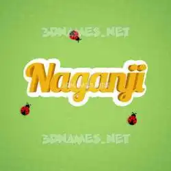naganji in Ladybugs style - 3D name wallpaper