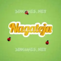 nagateja in Ladybugs style - 3D name wallpaper