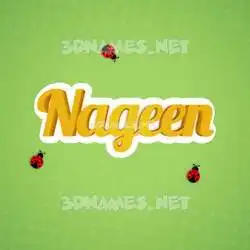 nageen in Ladybugs style - 3D name wallpaper