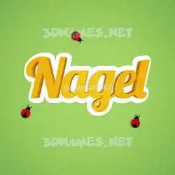 nagel in Ladybugs style - 3D name wallpaper