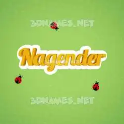 nagender in Ladybugs style - 3D name wallpaper