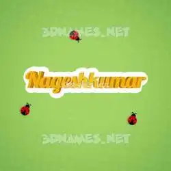 nageshkumar in Ladybugs style - 3D name wallpaper