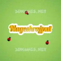nageshrajput in Ladybugs style - 3D name wallpaper