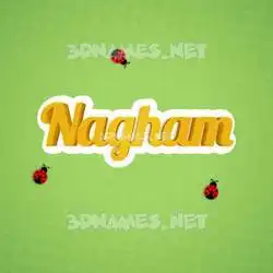 nagham in Ladybugs style - 3D name wallpaper