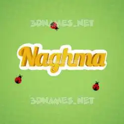 naghma in Ladybugs style - 3D name wallpaper