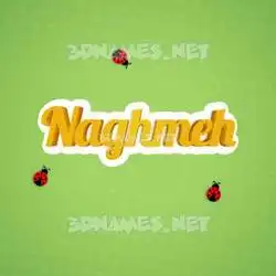 naghmeh in Ladybugs style - 3D name wallpaper