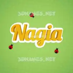 nagia in Ladybugs style - 3D name wallpaper