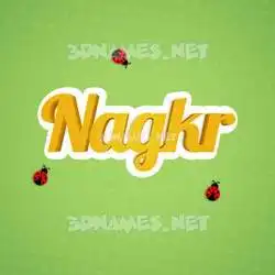 nagkr in Ladybugs style - 3D name wallpaper