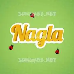 nagla in Ladybugs style - 3D name wallpaper