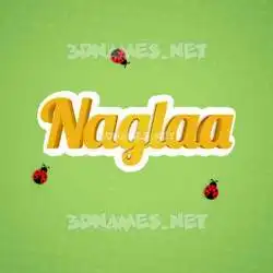 naglaa in Ladybugs style - 3D name wallpaper
