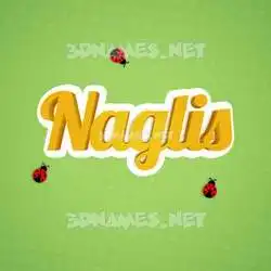 naglis in Ladybugs style - 3D name wallpaper