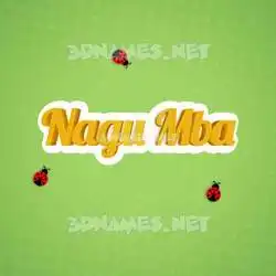 nagu mba in Ladybugs style - 3D name wallpaper