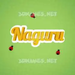 naguru in Ladybugs style - 3D name wallpaper