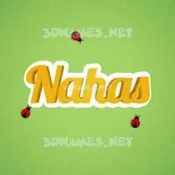 nahas in Ladybugs style - 3D name wallpaper