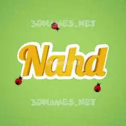 nahd in Ladybugs style - 3D name wallpaper
