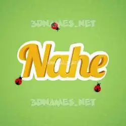 nahe in Ladybugs style - 3D name wallpaper