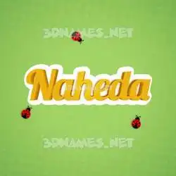 naheda in Ladybugs style - 3D name wallpaper
