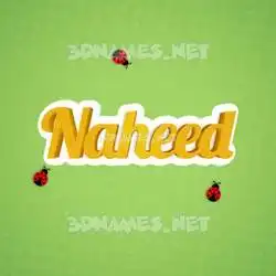 naheed in Ladybugs style - 3D name wallpaper