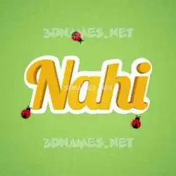 nahi in Ladybugs style - 3D name wallpaper