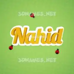 nahid in Ladybugs style - 3D name wallpaper
